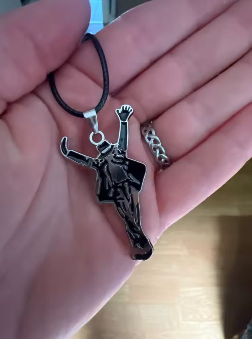 Michael Necklace customer photo in hand